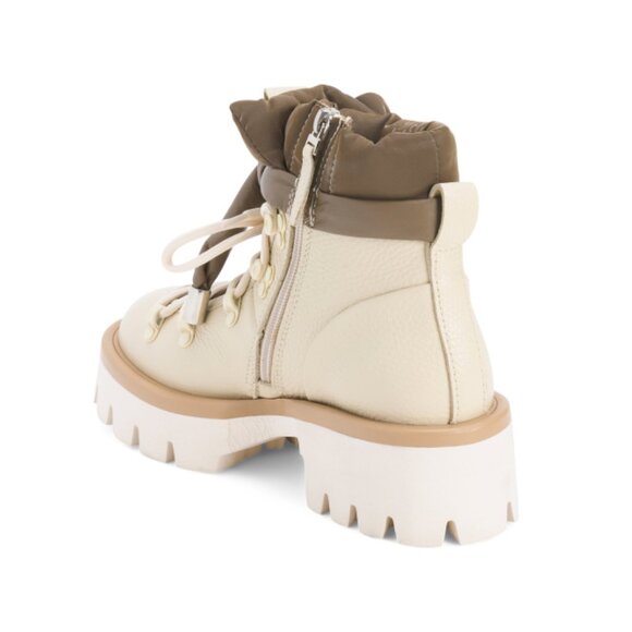 NILA & NILA Biscotto Made In Italy Leather Lace Up Booties - Picture 2 of 2